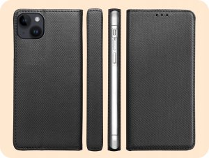 Hello Case ETUI Z KLAPKĄ DO IPHONE 14 PLUS CZARNE ZAMYKANE MAGNETYCZNE KABURA FUTERAŁ 6