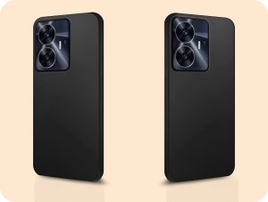 Hello Case Etui do Realme GT Master 5G (Czarne, Matowe, Obudowa Slim,) SZKŁO 9H 6