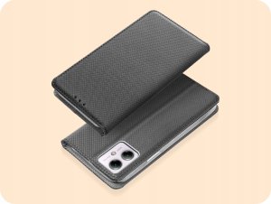 Hello Case ETUI Z KLAPKĄ DO MOTOROLA MOTO G14 CZARNE ZAMYKANE MAGNETYCZNE KABURA FLIP 2