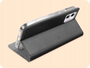 Hello Case ETUI Z KLAPKĄ DO MOTOROLA MOTO G14 CZARNE ZAMYKANE MAGNETYCZNE KABURA FLIP 5