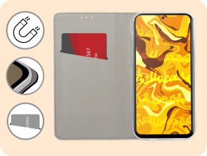 Hello Case ETUI Z KLAPKĄ DO REDMI NOTE 12 5G / POCO X5 CZARNE ZAMYKANE MAGNETYCZNE 3
