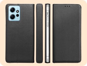 Hello Case ETUI Z KLAPKĄ DO REDMI NOTE 12 5G / POCO X5 CZARNE ZAMYKANE MAGNETYCZNE 6