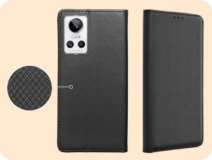 Hello Case ETUI Z KLAPKĄ DO REALME GT NEO 3 CZARNE ZAMYKANE MAGNETYCZNE KABURA FUTERAŁ 4