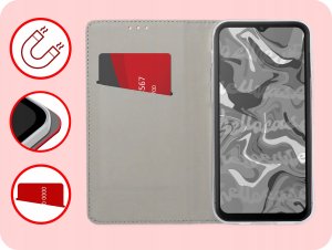 Hello Case ETUI Z KLAPKĄ DO Samsung Galaxy A14 4G / A14 5G CZERWONE MAGNETYCZNE 3