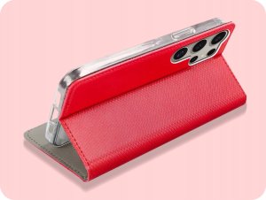 Hello Case ETUI Z KLAPKĄ DO Samsung Galaxy S24 Ultra CZERWONE ZAMYKANE MAGNETYCZNE 5