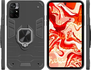 Hello Case ETUI PANCERNE DO XIAOMI POCO M4 PRO 5G CZARNE OBUDOWA ARMOR HOLDER RING 2