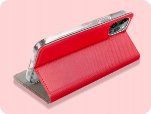 Hello Case ETUI Z KLAPKĄ DO Apple iPhone 12 Pro Max CZERWONE ZAMYKANE MAGNETYCZNE 5