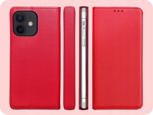 Hello Case ETUI Z KLAPKĄ DO Apple iPhone 12 Mini CZERWONE ZAMYKANE MAGNETYCZNE 6