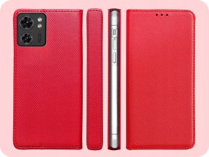 Hello Case ETUI Z KLAPKĄ DO Motorolo Moto Edge 40 CZERWONE ZAMYKANE MAGNETYCZNE 6