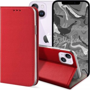 Hello Case ETUI Z KLAPKĄ DO Apple iPhone 14 CZERWONE ZAMYKANE MAGNETYCZNE 1