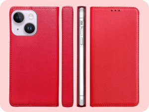 Hello Case ETUI Z KLAPKĄ DO Apple iPhone 14 CZERWONE ZAMYKANE MAGNETYCZNE 6