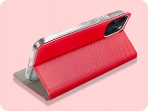 Hello Case ETUI Z KLAPKĄ DO Apple iPhone 15 Pro CZERWONE ZAMYKANE MAGNETYCZNE 5