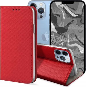 Hello Case ETUI Z KLAPKĄ DO Apple iPhone 13 Pro Max CZERWONE ZAMYKANE MAGNETYCZNE 1