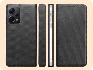Hello Case ETUI Z KLAPKĄ DO XIAOMI REDMI NOTE 12 PRO PLUS CZARNE ZAMYKANE MAGNETYCZNE 6