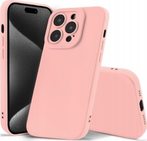 Hello Case Etui case obudowa do Apple iPhone 15 różowe matowe silikonowe 2