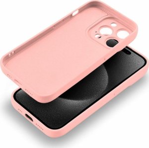 Hello Case Etui case obudowa do Apple iPhone 15 różowe matowe silikonowe 6