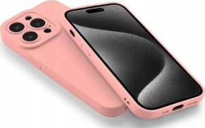 Hello Case Etui case obudowa do Apple iPhone 15 różowe matowe silikonowe 7