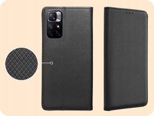 Hello Case ETUI Z KLAPKĄ DO POCO M4 PRO 5G / REDMI NOTE 11T 5G CZARNE ZAMYKANE KABURA 4