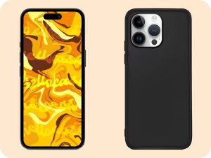 Hello Case Etui do Apple Iphone 14 Pro Max (Czarne, Matowe, Slim, Silikon) SZKŁO 9H 4