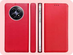 Hello Case ETUI Z KLAPKĄ DO REALME 12 5G CZERWONE ZAMYKANE MAGNETYCZNE KABURA FUTERAŁ 5