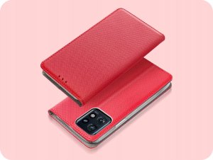 Hello Case ETUI Z KLAPKĄ DO MOTOROLA MOTO EDGE 40 PRO CZERWONE ZAMYKANE MAGNETYCZNE 2