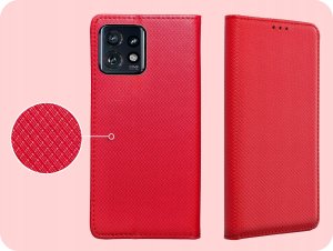 Hello Case ETUI Z KLAPKĄ DO MOTOROLA MOTO EDGE 40 PRO CZERWONE ZAMYKANE MAGNETYCZNE 4