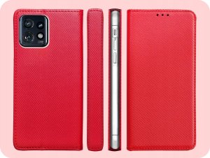 Hello Case ETUI Z KLAPKĄ DO MOTOROLA MOTO EDGE 40 PRO CZERWONE ZAMYKANE MAGNETYCZNE 6