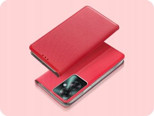 Hello Case ETUI Z KLAPKĄ DO OPPO RENO 11F 5G CZERWONE ZAMYKANE MAGNETYCZNE KABURA FLIP 2