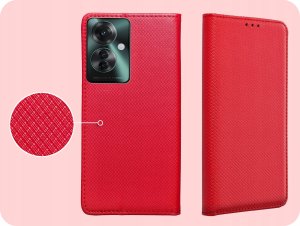 Hello Case ETUI Z KLAPKĄ DO OPPO RENO 11F 5G CZERWONE ZAMYKANE MAGNETYCZNE KABURA FLIP 4