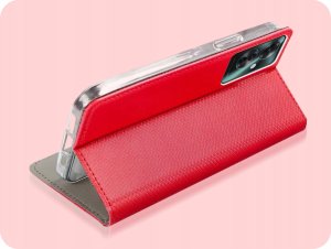 Hello Case ETUI Z KLAPKĄ DO OPPO RENO 11F 5G CZERWONE ZAMYKANE MAGNETYCZNE KABURA FLIP 5