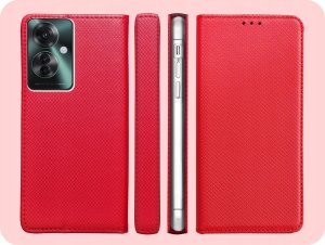 Hello Case ETUI Z KLAPKĄ DO OPPO RENO 11F 5G CZERWONE ZAMYKANE MAGNETYCZNE KABURA FLIP 6