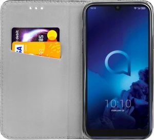 Hello Case ETUI Z KLAPKĄ DO ALCATEL 3L 2019 CZARNE ZAMYKANE MAGNETYCZNE KABURA FUTERAŁ 1