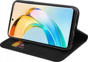 Hello Case ETUI Z KLAPKĄ DO HUAWEI HONOR X50 5G CZARNE ZAMYKANE MAGNETYCZNE KABURA 2
