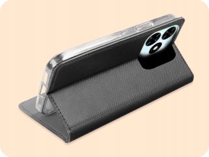Hello Case ETUI Z KLAPKĄ DO TECNO SPARK GO 2024 CZARNE ZAMYKANE MAGNETYCZNE KABURA 5