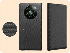 Hello Case ETUI Z KLAPKĄ DO REALME 12 PRO / PRO PLUS CZARNE ZAMYKANE MAGNETYCZNE FLIP 4