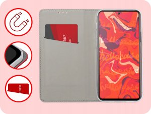 Hello Case ETUI Z KLAPKĄ DO HUAWEI NOVA 12 SE CZERWONE ZAMYKANE MAGNETYCZNE KABURA 3