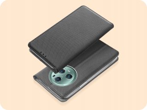 Hello Case ETUI Z KLAPKĄ DO HONOR MAGIC 5 PRO CZARNE ZAMYKANE MAGNETYCZNE KABURA FLIP 2