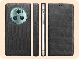 Hello Case ETUI Z KLAPKĄ DO HONOR MAGIC 5 PRO CZARNE ZAMYKANE MAGNETYCZNE KABURA FLIP 6