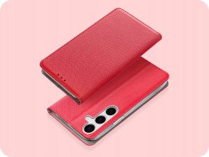 Hello Case ETUI Z KLAPKĄ DO Samsung Galaxy S24 Plus CZERWONE ZAMYKANE MAGNETYCZNE 2