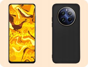 Hello Case ETUI DO REALME 12 PRO / PRO PLUS GUMOWE OBUDOWA CZARNE MATOWE SILIKON SLIM 4