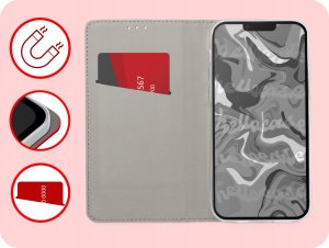 Hello Case ETUI Z KLAPKĄ DO Apple iPhone 13 Pro CZERWONE ZAMYKANE MAGNETYCZNE 3