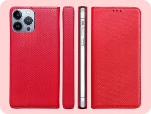 Hello Case ETUI Z KLAPKĄ DO Apple iPhone 13 Pro CZERWONE ZAMYKANE MAGNETYCZNE 6