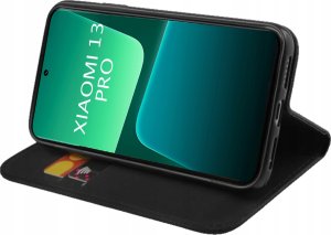 Hello Case ETUI Z KLAPKĄ DO XIAOMI 13 PRO CZARNE ZAMYKANE MAGNETYCZNE KABURA FUTERAŁ 6