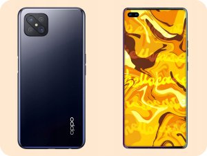 Hello Case Etui do Oppo Reno 4Z 5G (Czarne, Matowe, Obudowa Slim, Silikon) SZKŁO 9H 3