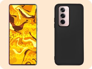 Hello Case ETUI DO OPPO RENO12 PRO GUMOWE OBUDOWA CZARNE MATOWE SILIKON POKROWIEC SLIM 4