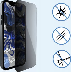 Hello Case [3-pak] Szkło Hartowane Do iPhone 12 MINI (Antyszpiegowskie, Ochronne, 9H) 6