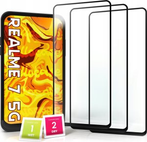 Hello Case 3-pak SZKŁO HARTOWANE DO Realme 7 5G na cały ekran 9H ochronne 5D 1