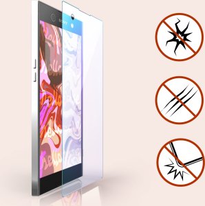 Hello Case 2-PAK Szkło Hartowane do Sony Xperia Xa1 (szybka 9H, płaskie 2.5D,ochronne) 4