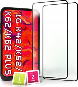 Hello Case 2-pak Szkło Hartowane do LG K42 / K52 / K62 / K62 PLUS Pełne Na cały ekran 1