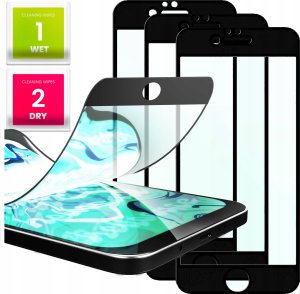 Hello Case 3x Szkło Hybrydowe do iPhone 7 PLUS (szybka 9H,5D, ochronne, na cały ekran) 1